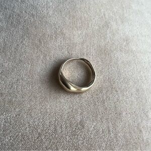 Brass Modernist Ring Size 8